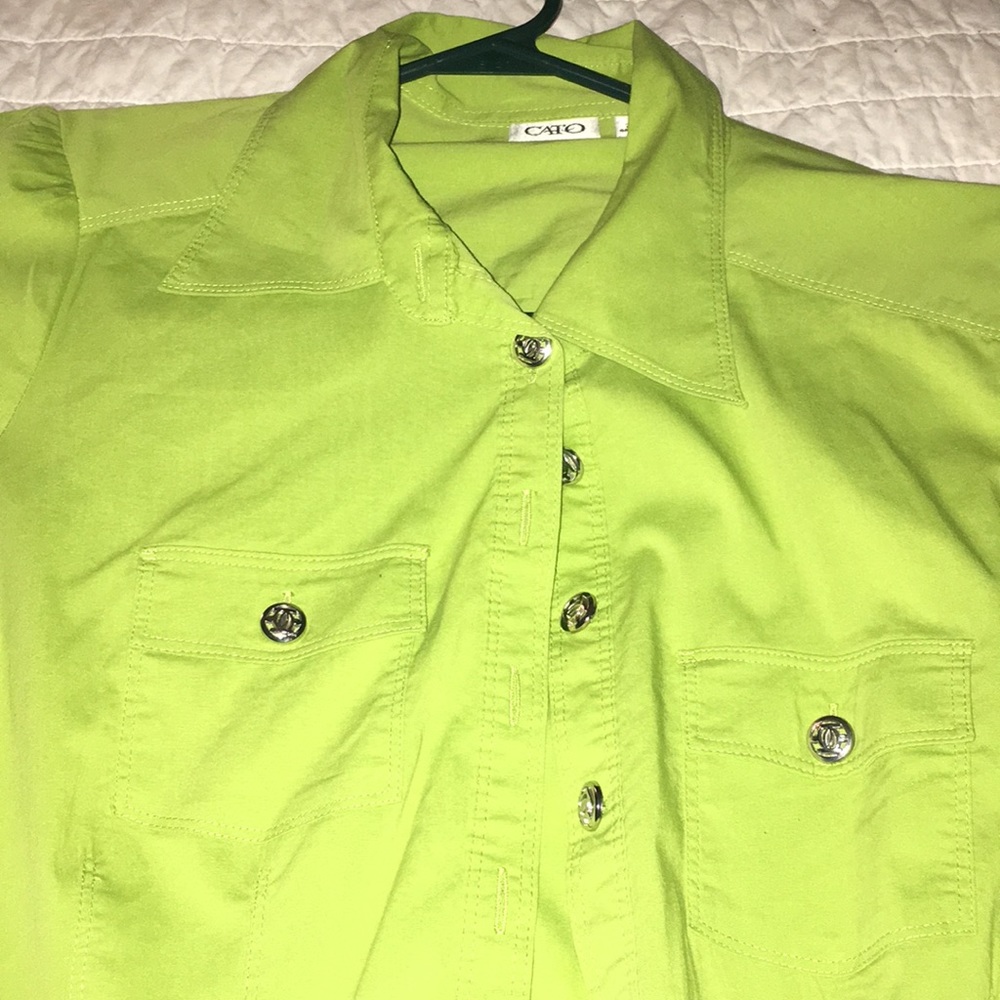 Green button up top
